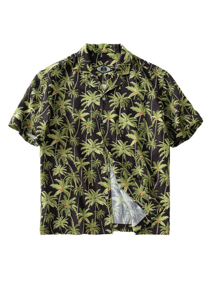 SOARIN Resort Vacation Loose Fit Polyester Hawaiian Short Sleeved Shirt YAOZ2526C405
