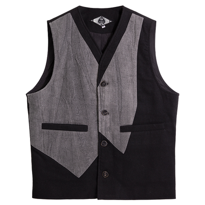 SOARIN WORLD Neo-Oriental Heritage Slim Fit Textured Fabric Vest Z223B657