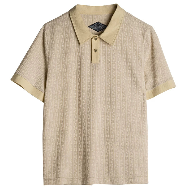SOARIN British Casual Regular Fit Cotton Blend Knit Polo Shirt  Z222P608