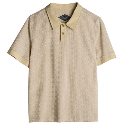 SOARIN British Casual Regular Fit Cotton Blend Knit Polo Shirt  Z222P608