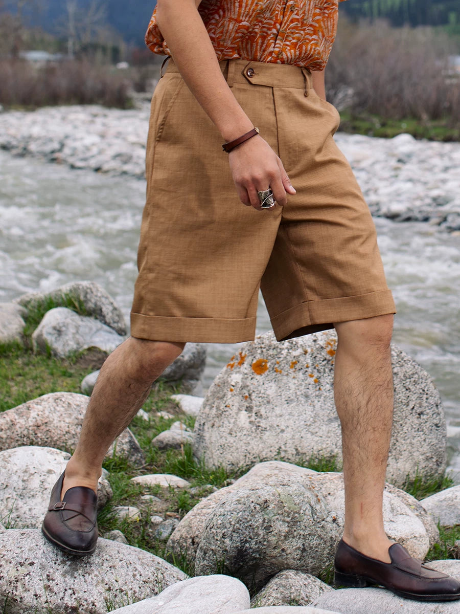 SOARIN Amekaji Regular Fit Polyester Shorts JIVZ242TF147