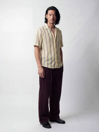 SOARIN Casual Vintage Regular Fit Polyester Short Sleeve Shirt JITZ2626C490