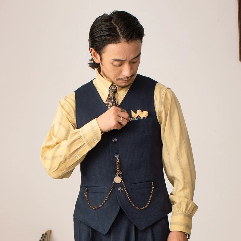 SOARIN British Casual Slim Fit Slub Woven Waistcoat JITZ2432B78