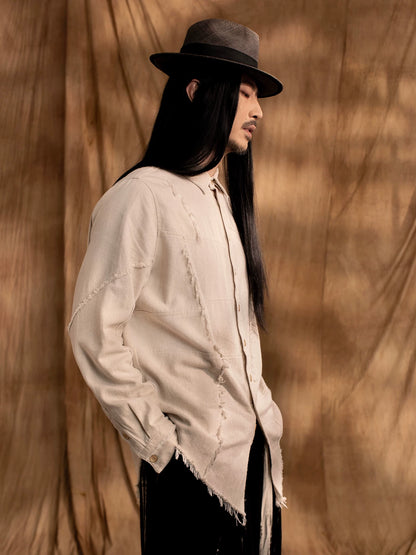 SOARIN WORLD gai yu xia Series Oversized Fit Cotton Chinese Retro Men's Shirt DCZ233TC186