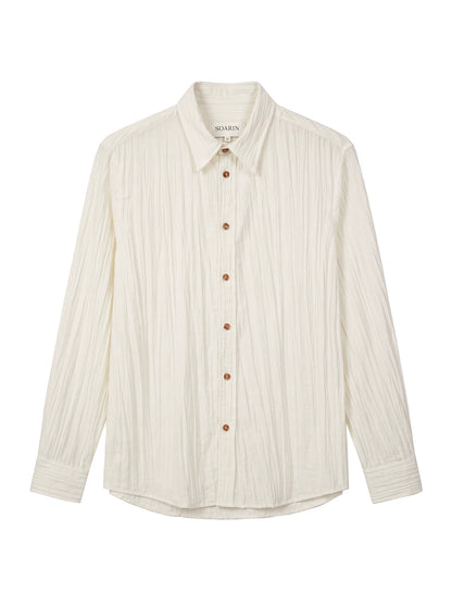 SOARIN Casual Vintage Regular Fit Crinkled Blend Shirt JITZ2621C515