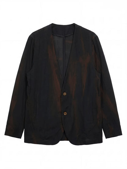SOARIN Amekaji Vintage Loose Fit Plant Viscose Blend Distressed Cardigan Jacket  PPZ262TXZ141