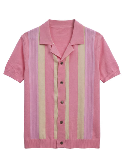 SOARIN Casual Vintage Regular Fit Cotton Knit Polo Shirt JITZ262TP45