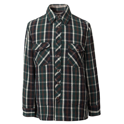 SOARIN美式复古格子外套男 阿美咔叽格纹休闲工装多口袋套头夹克