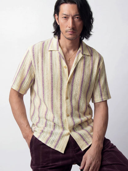 SOARIN Casual Vintage Regular Fit Polyester Short Sleeve Shirt JITZ2626C490
