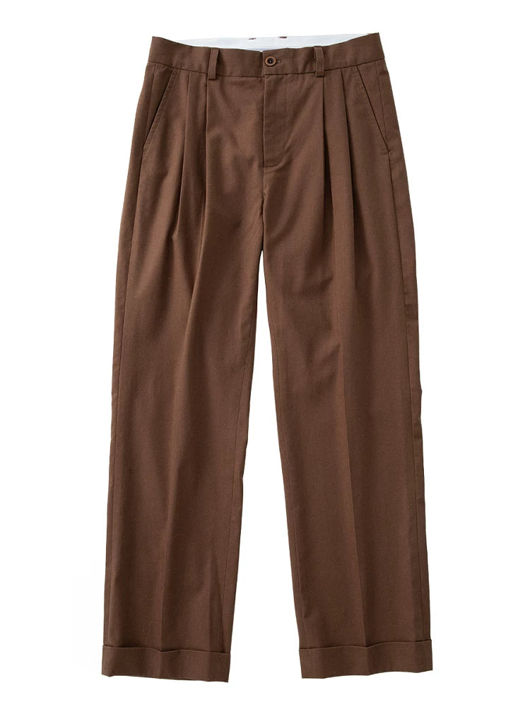 SOARIN Vintage Casual Regular Fit Cotton Linen Nine Point Dress Pants JUKZ252TF219