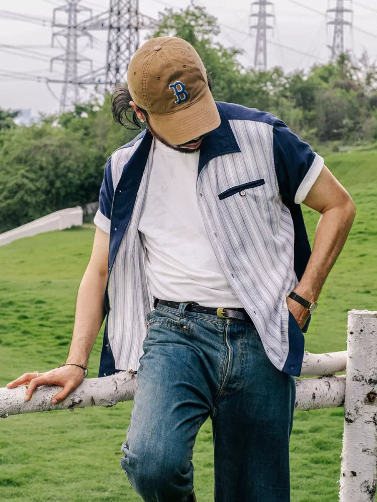 SOARIN Resort Retro Regular Fit Cotton Short Sleeved Shirt JITZ252TC401
