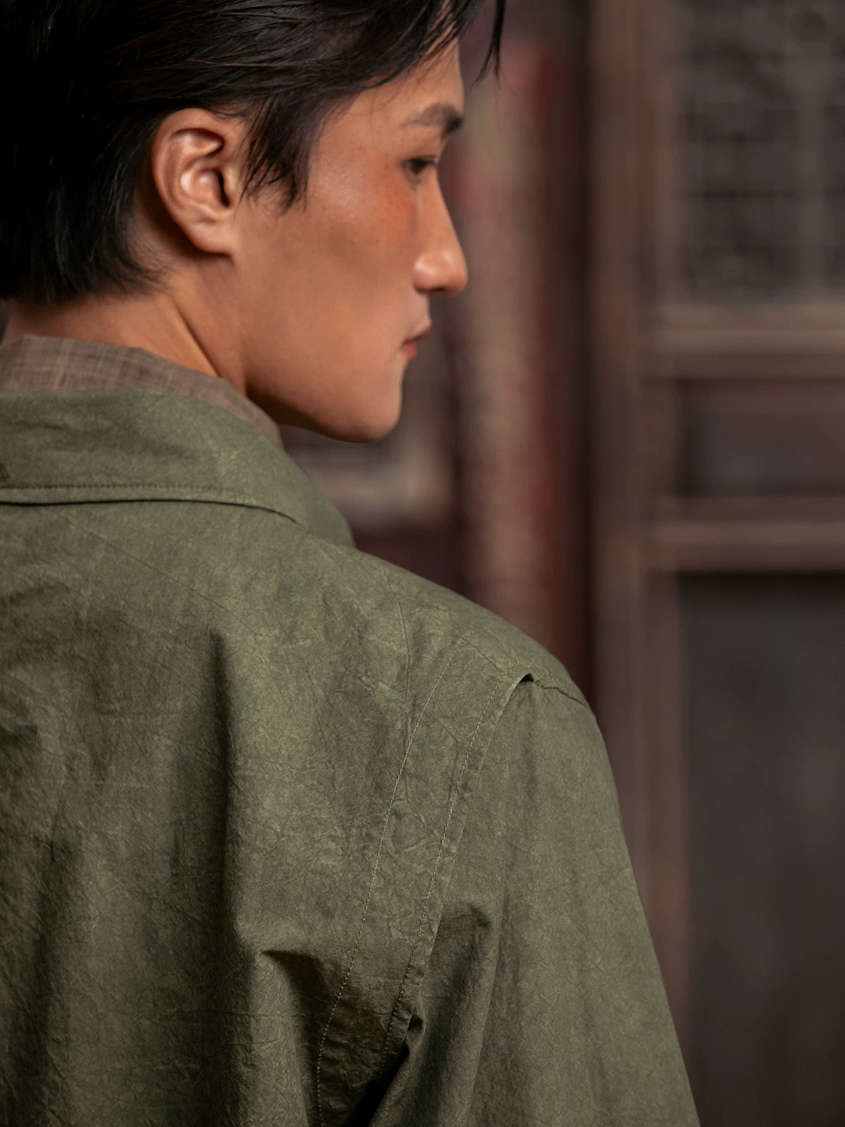 SOARIN WORLD gai yu xia Series Oversized Tailored Paper-touch Cotton Shirt Jacket DCZ233TC150