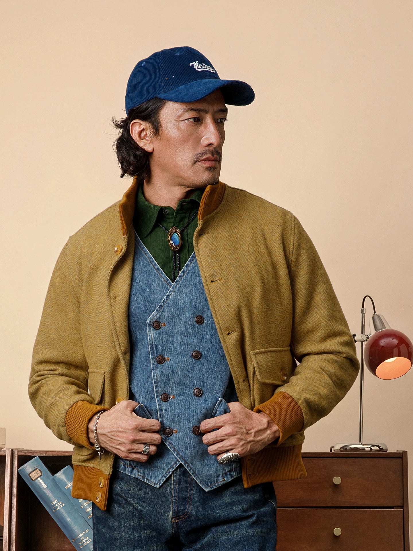 SOARIN复古经典A1飞行员外套男 重磅冬季羊毛粗花呢保暖空军夹克