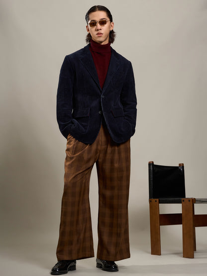 SOARIN英伦复古灯芯绒西装外套男 高级感绅士商务正装修身单西服