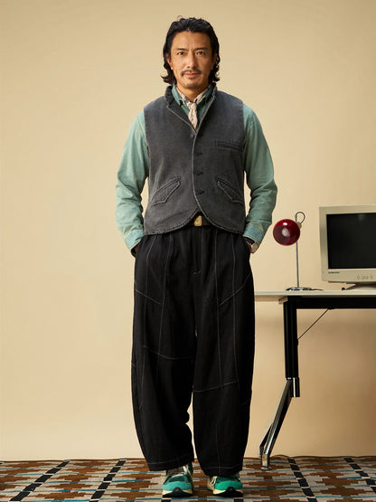 SOARIN WORLD Gai Yu Xia Series Relaxed Fit Linen Cotton Blend Trousers DCZ252TF231