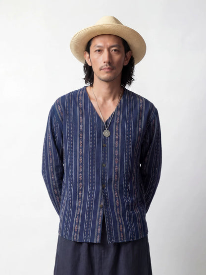 SOARIN Casual Vintage Loose Fit Cotton Long Sleeve Shirt PNZ262TC472