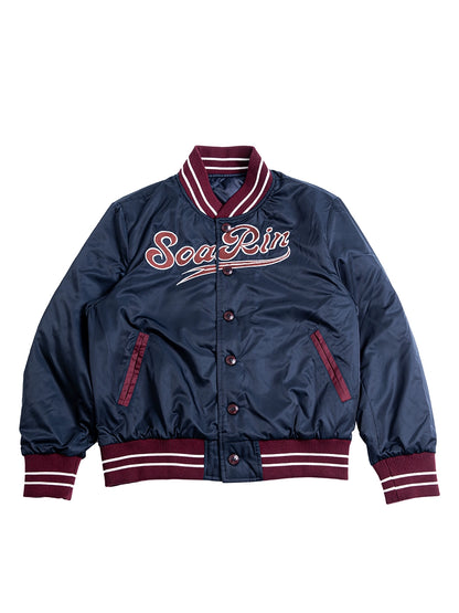 SOARIN美式复古棒球服外套男 常青藤学院风休闲宽松刺绣棉服夹克