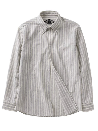 SOARIN Ivy Style Slim Fit Pure Cotton Striped Shirt JITZ2532C444