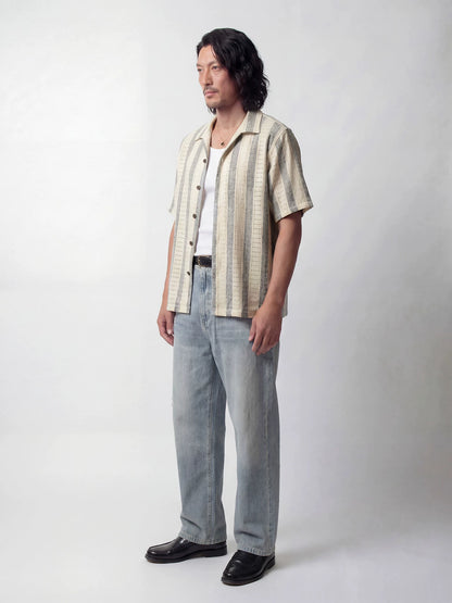 SOARIN Casual Vintage Loose Fit Polyester Spandex Blend Short Sleeve Shirt JITZ2626C473