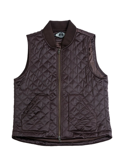 Soarin British Vintage Style Quilted Lined Cotton Vest Diamond Pattern Zipper Casual Warm Vest