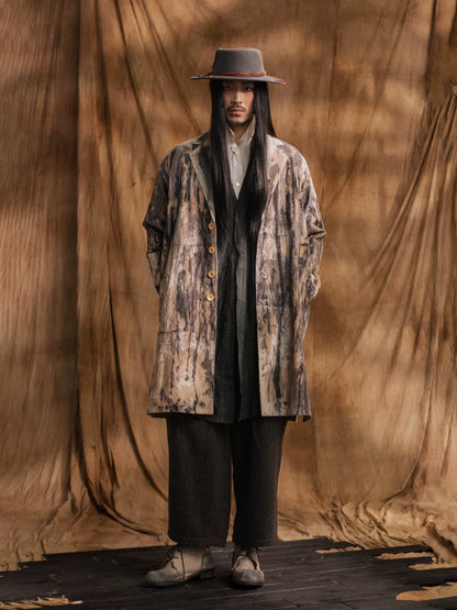 SOARIN WORLD Gai Yu Xia Fish-Mouth Collar Botanical Dye Trench Coat DCZ233TDY15