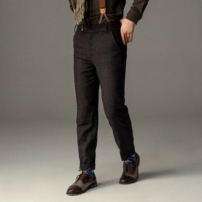 SOARIN British Vintage Straight Fit Wool Blend Trousers  Z73F59