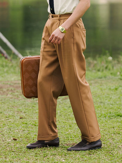 SOARIN British Retro Straight Fit Stretch Trousers JUKZ252TF208