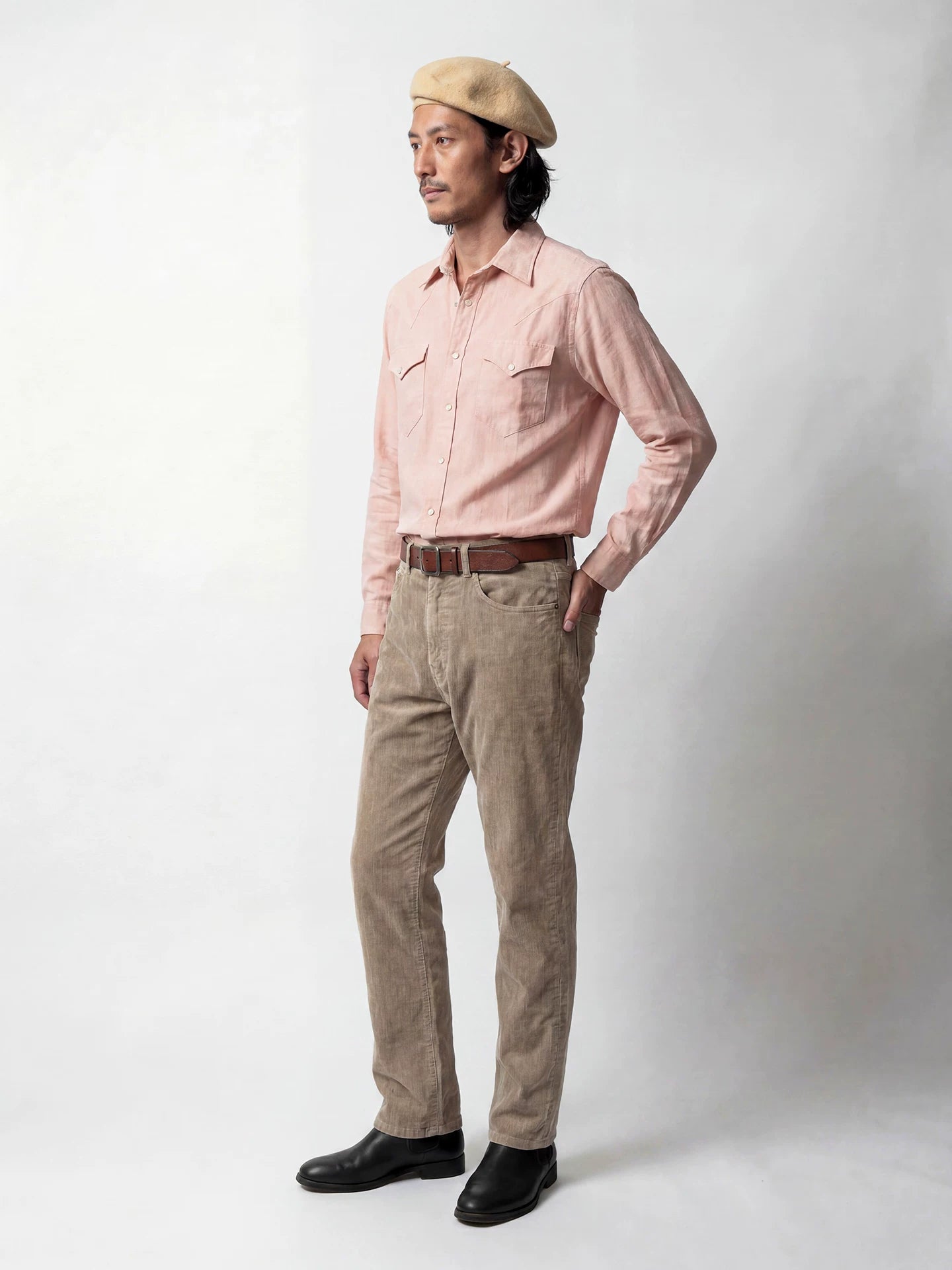 SOARIN Western Vintage Regular Fit Lyocell Linen Blend Shirt T262C20
