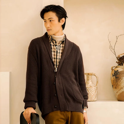 SOARIN Vintage Casual Loose Fit Ribbed Knit Cardigan YAOZ243TM10