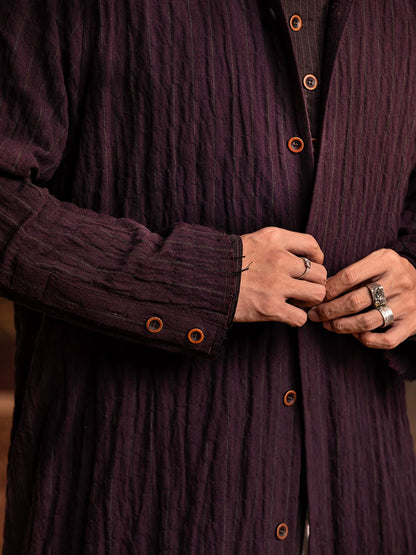 SOARIN WOLRD  Gai Yu Xia Series Loose Fit Cotton Linen Blend Asymmetric Long Shirt Cardigan DCZ243TC361
