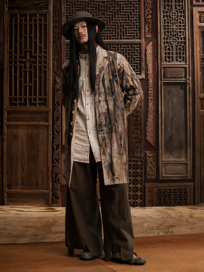 SOARIN WORLD Gai Yu Xia Fish-Mouth Collar Botanical Dye Trench Coat DCZ233TDY15