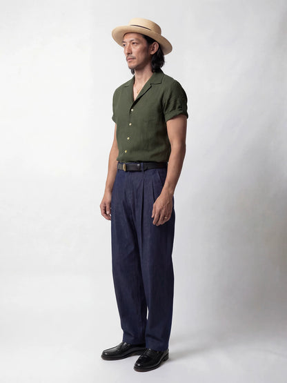 SOARIN Casual Vintage Wide Leg Cotton Lyocell Linen Blend Trousers JITZ262TF268