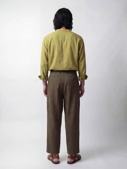 SOARIN British Vintage Tapered Fit Linen Blend Trousers  JITZ262TF259