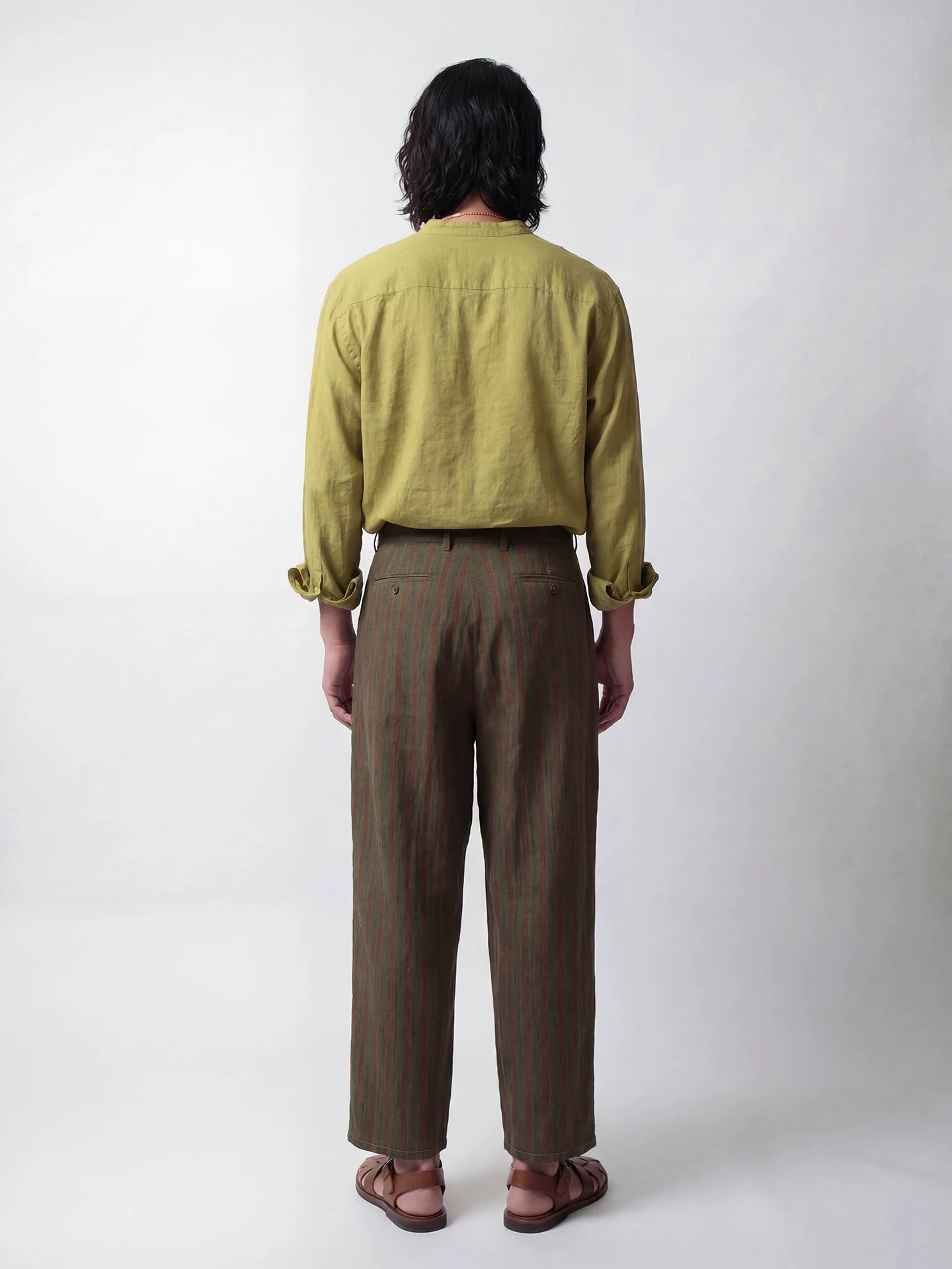 SOARIN Casual Vintage Loose Fit Polyester Viscose Linen Blend Casual Trousers JITZ262TF259