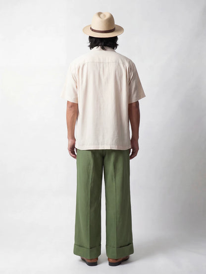 SOARIN Casual Vintage Regular Fit Linen Rayon Blend Short Sleeve Shirt JITZ2626C480