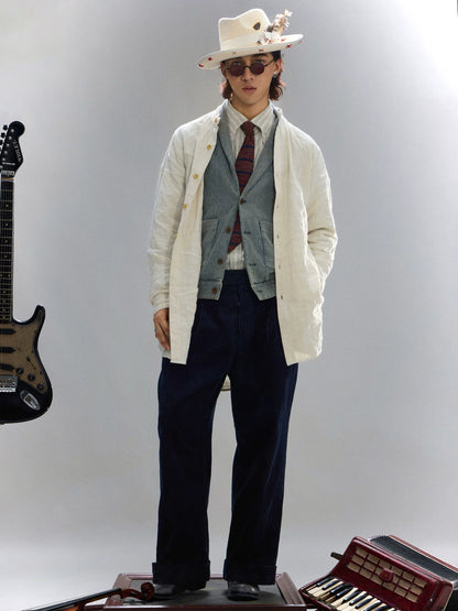SOARIN WOLRD Artisan Loose Fit Metallic Cotton Shirt Jacket DCZ233TC185