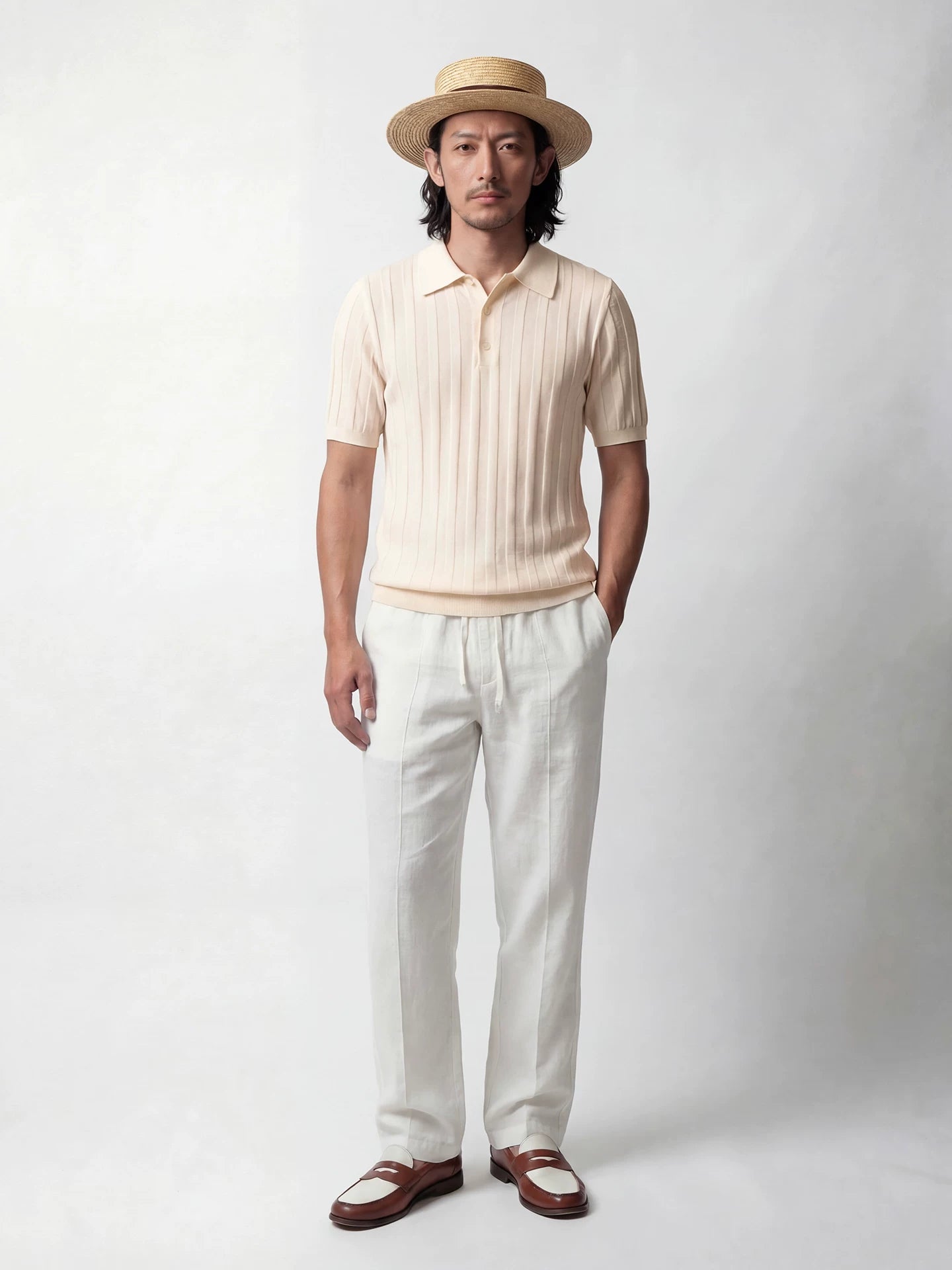 SOARIN Casual Vintage Loose Fit Tencel Linen Blend Casual Pants HMK39