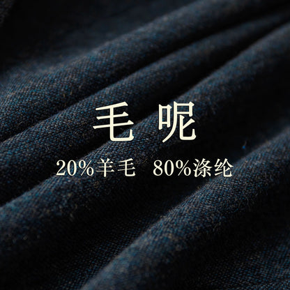 SOARIN复古英伦风粗花呢西装外套男 雅痞商务正装婚礼蓝色单西服