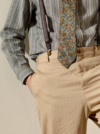 SOARIN Vintage Heritage Straight Leg Cotton Trousers JIVZ23319F60