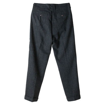 British retro style straight suit pants for men wool business casual slim fit tapered nine-point pants
