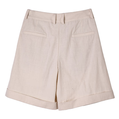 British style retro Naples shorts men's pure cotton business casual straight Bermuda shorts