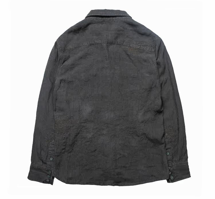 SOARIN WORLD Gai Yu Xia Series Slim Fit Linen Shirt Z93C234