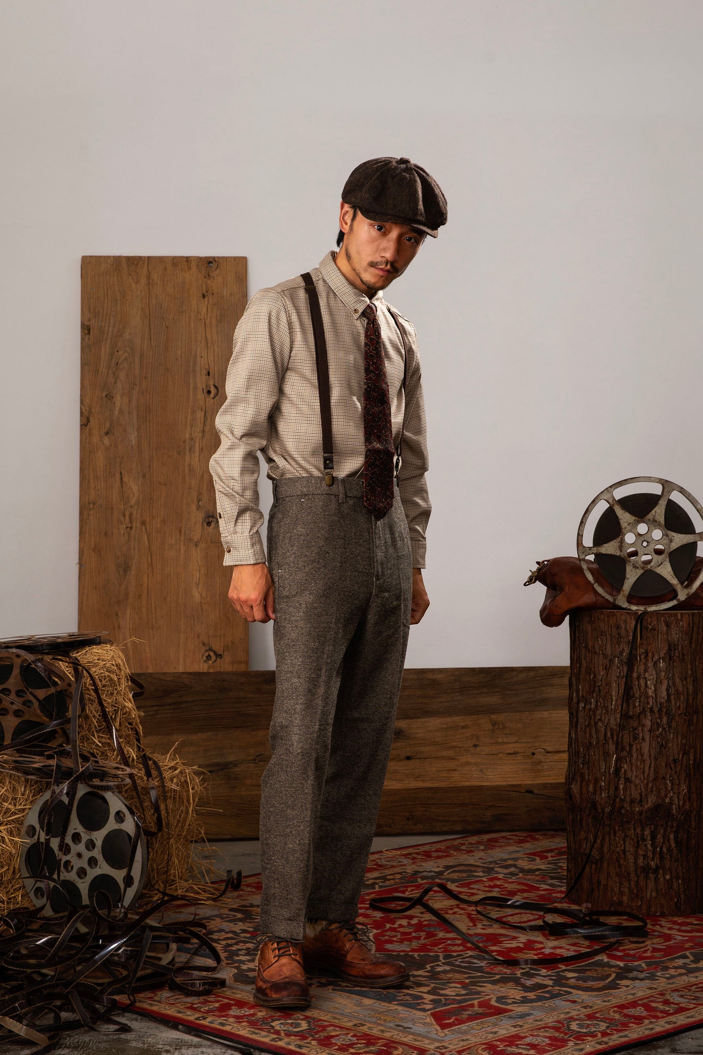 Soarin original retro style herringbone nine-point suit pants men's British style business slim straight nine-point casual trousers