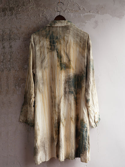 SOARIN WORLD Artistic Avant-Garde Loose-Fit Linen-Cotton Blend Shirt Coat DCZ233TC151