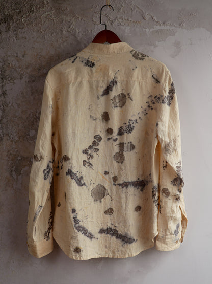 SOARIN WORLD Artistic Heritage Loose-Fit Linen Botanical Print Shirt PNZ262TC493K