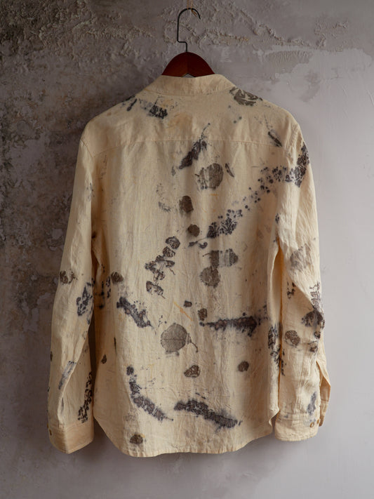 SOARIN WORLD Artistic Heritage Loose-Fit Linen Botanical Print Shirt PNZ262TC493K