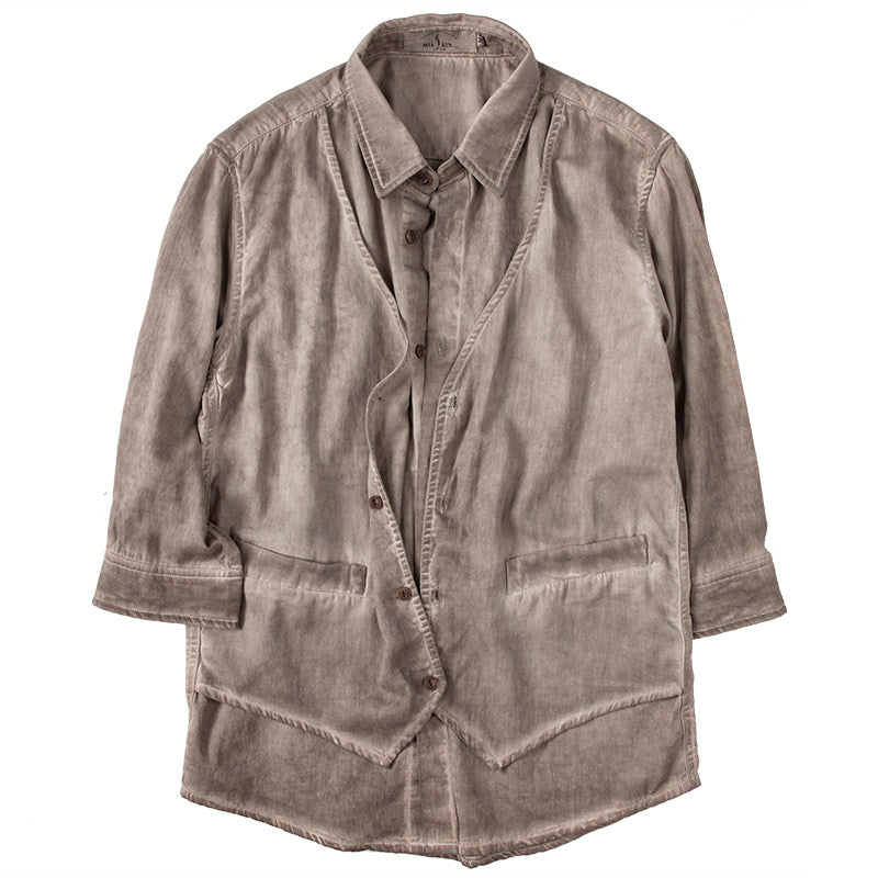 SOARIN WORLD Gai Yu Xia Series Loose Fit Cotton Shirt Z92C218