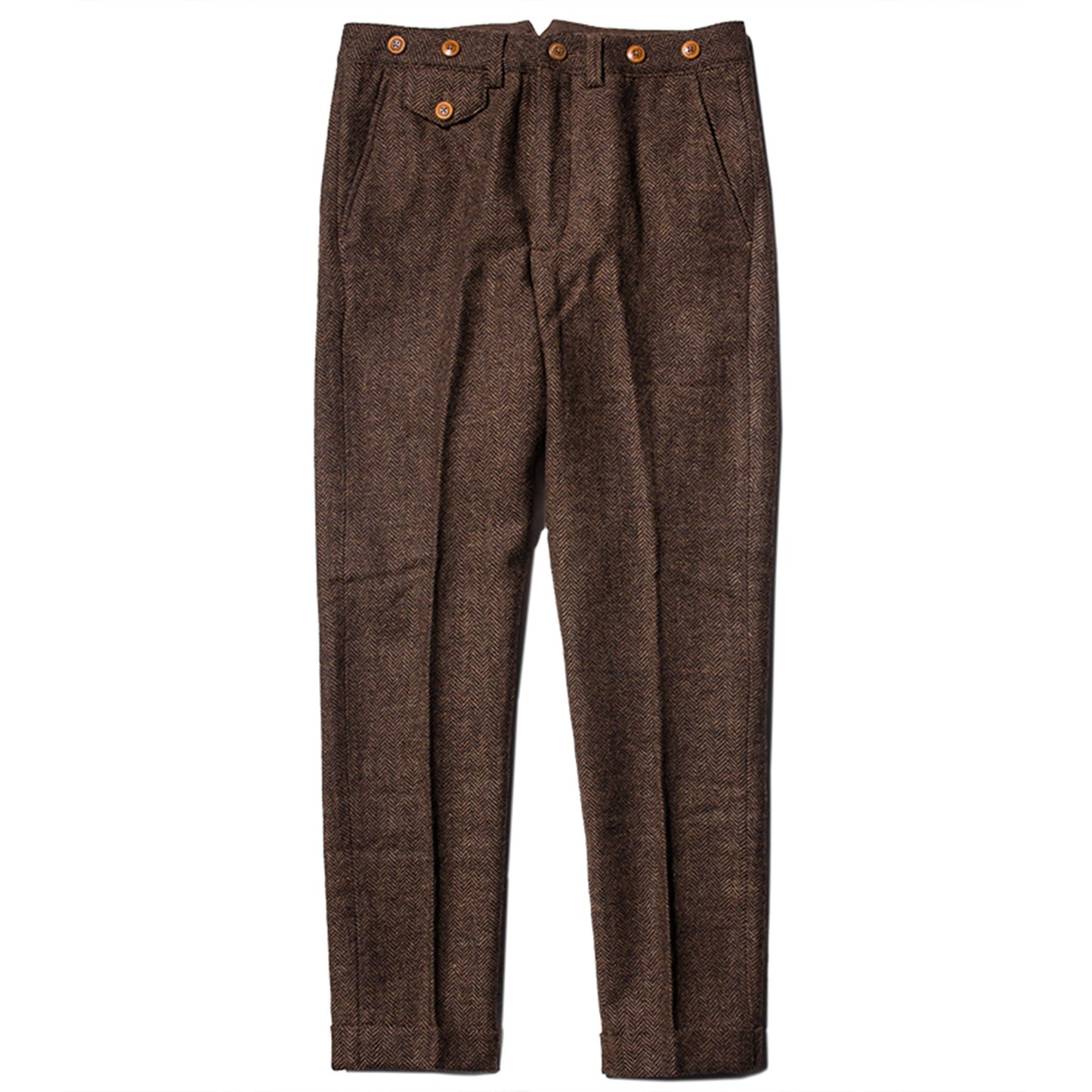 American retro style woolen nine-point trousers men's Ami khaki wool casual straight loose nine-point suit trousers