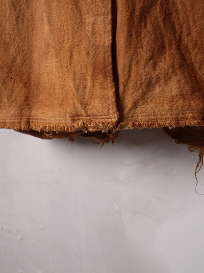 SOARIN WORLD Avant-Garde Artisan Structured Cotton-Linen Raw-Hem Jacket Z212XZ403