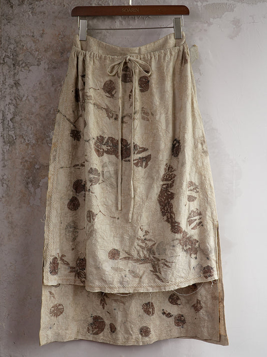 SOARIN WORLD Artistic Avant-Garde Loose-Fit Blended Fabric Skirt N-DCZ252TQ34
